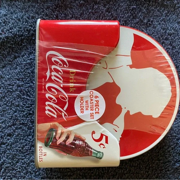 Coca-Cola Advertising Serving Tray Coasters and Napkin/Utensil Holder - Picture 6 of 7